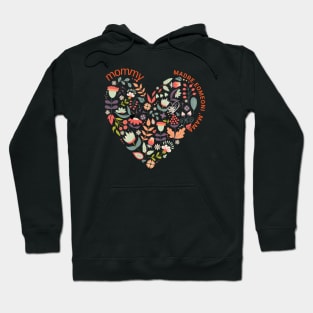 mommy , mama, madre, eomeoni love to our beloved mother retro floral flower heart Hoodie